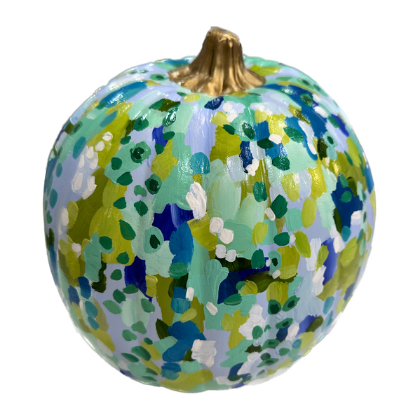 Blues & Greens Abstract pumpkin