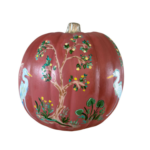 Old Florida Chinoiserie Pumpkin