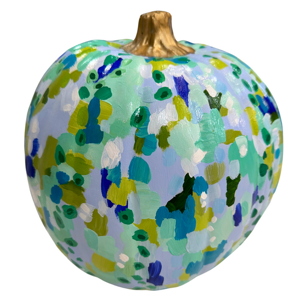 Blues & Greens Abstract pumpkin