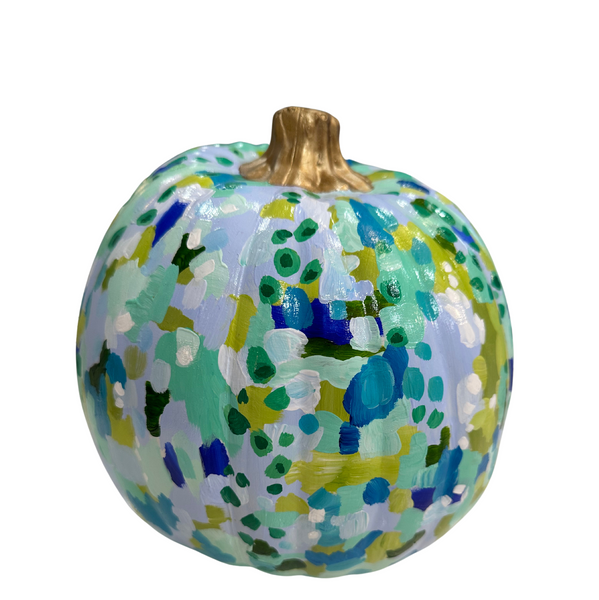 Blues & Greens Abstract pumpkin
