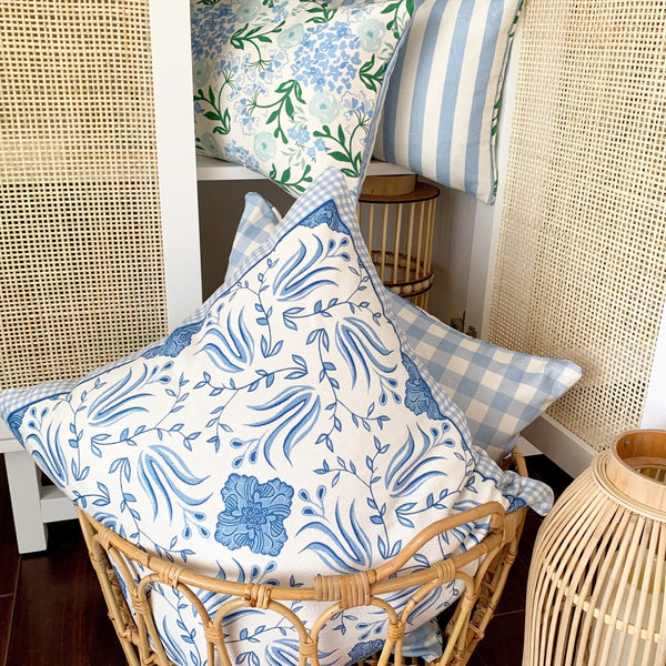 Blue Poppy & Gingham