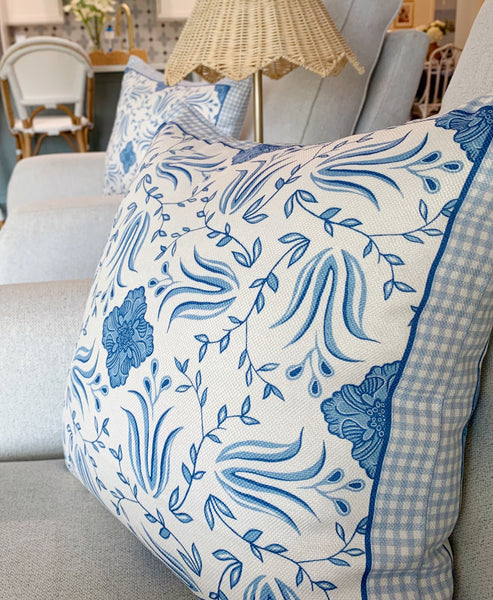 Blue Poppy & Gingham