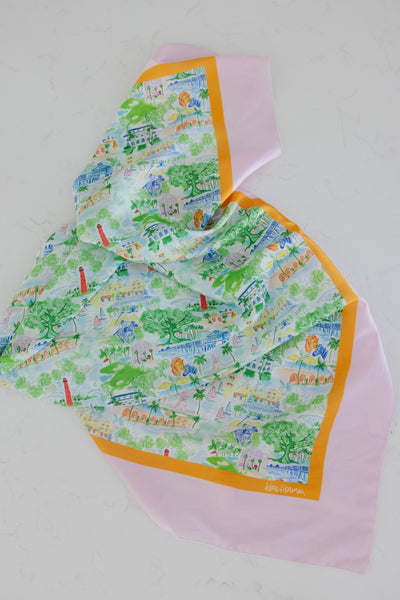 Palm Beach Scarf | Pink & Orange