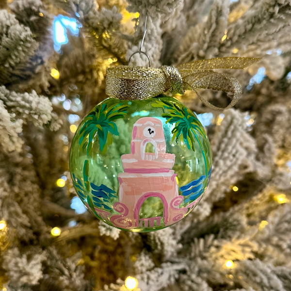 2024 Hand Painted Ornament | Worth Ave. Clock Tower