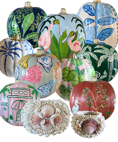 Old Florida Chinoiserie Pumpkin