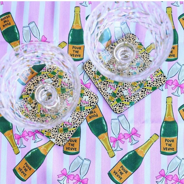 Pour The Veuve Coaster Set