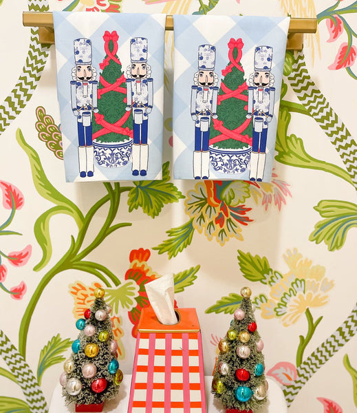 Hostess towel | Chinoiserie Nutcrackers