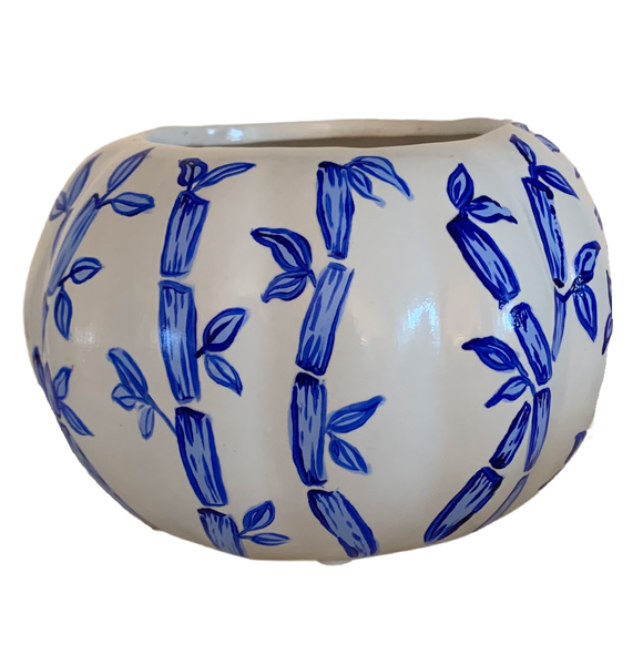 Pumpkin cachepot | petite blue bamboo
