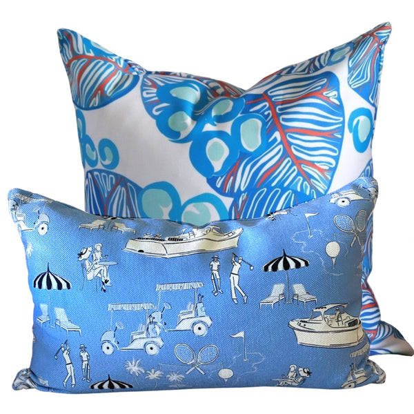Club Toile Blue | Luxe