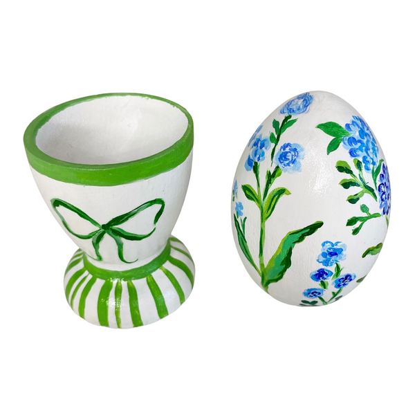 Hydrangea Heirloom Egg with stand