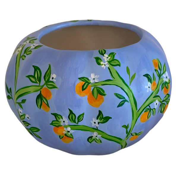 Pumpkin cachepot | petite Periwinkle citrus 1