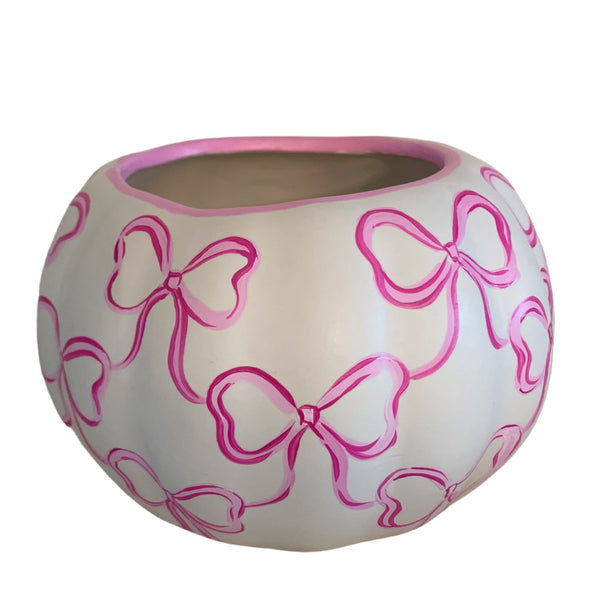 Pumpkin cachepot | petite pink bows