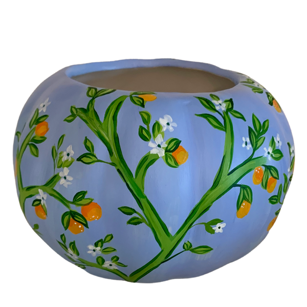 Pumpkin cachepot | petite Periwinkle citrus 1
