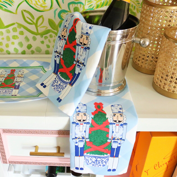Hostess towel | Chinoiserie Nutcrackers