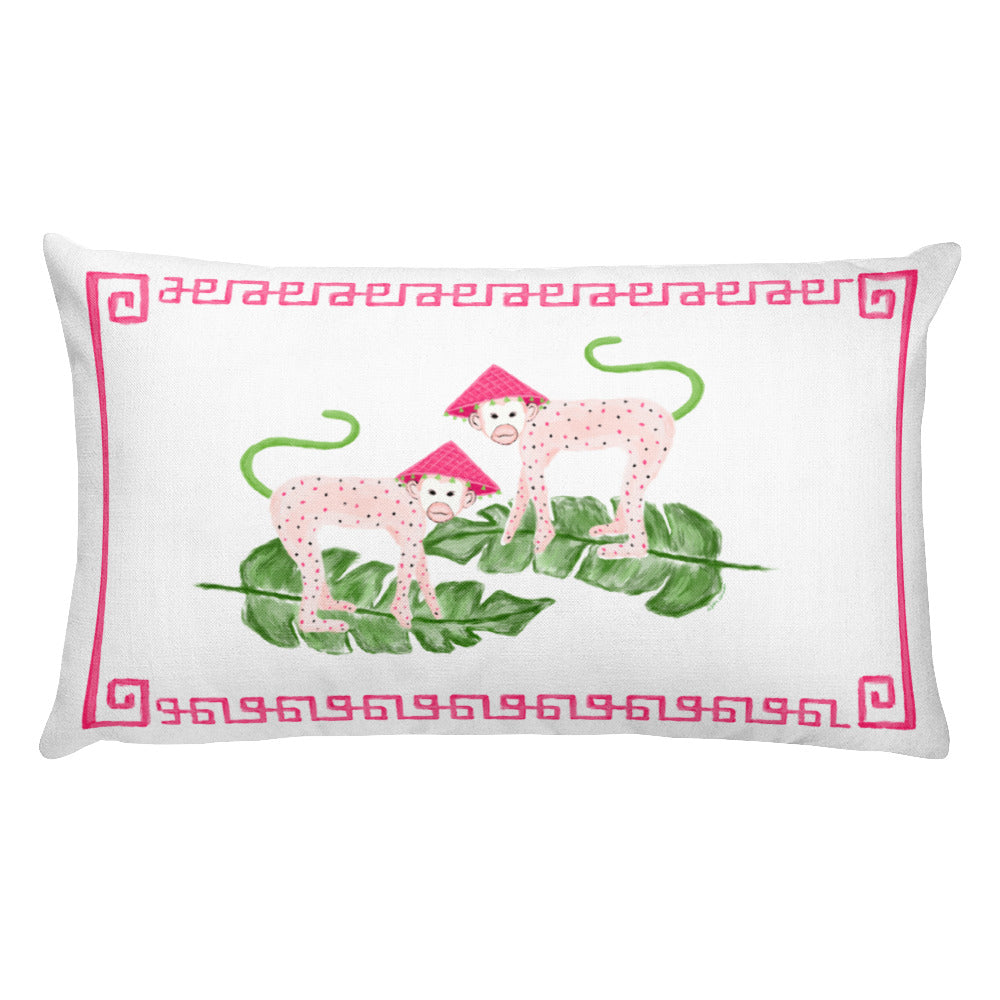 Chinoiserie lumbar outlet pillow