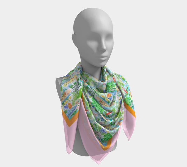 Palm Beach Scarf | Pink & Orange