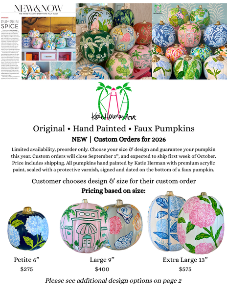 PREORDER Large 9” Hand Painted Faux Pumpkin