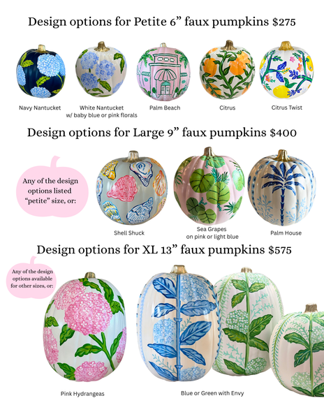 PREORDER Large 9” Hand Painted Faux Pumpkin