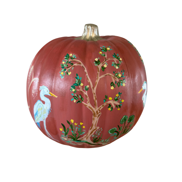 Old Florida Chinoiserie Pumpkin