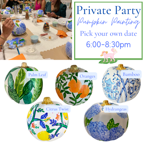 Book a Private Pumpkin Painting Party