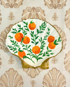 Oranges Large hand painted shell