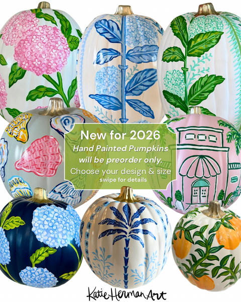 PREORDER Large 9” Hand Painted Faux Pumpkin