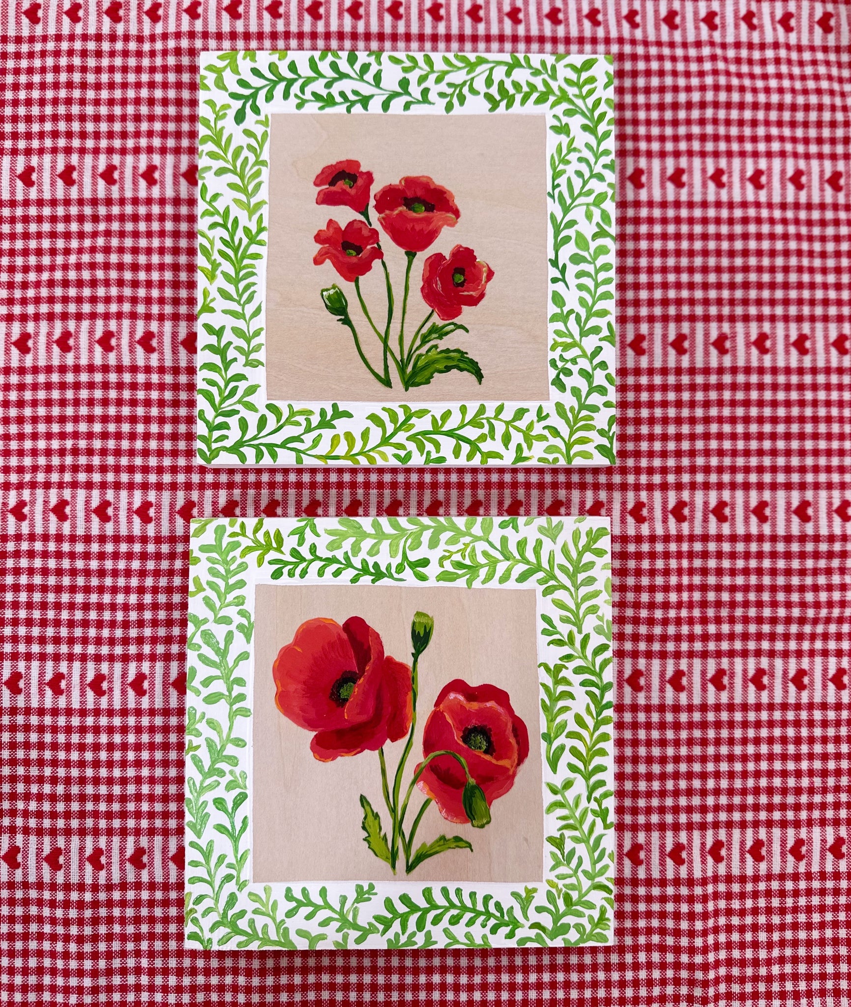 Poppies 1 & 2 | Original paintings