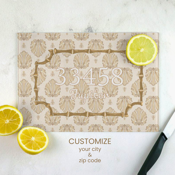 Custom Zip Code & City Cutting Board
