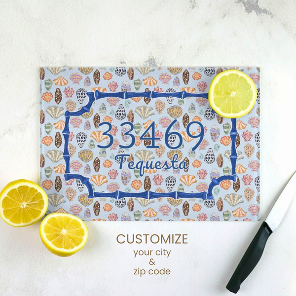 Custom Zip Code & City Cutting Board