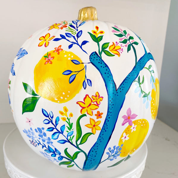 PREORDER Large 9” Hand Painted Faux Pumpkin
