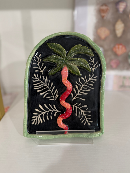 Snake Palm No.1 | Ceramic Wall Hanging