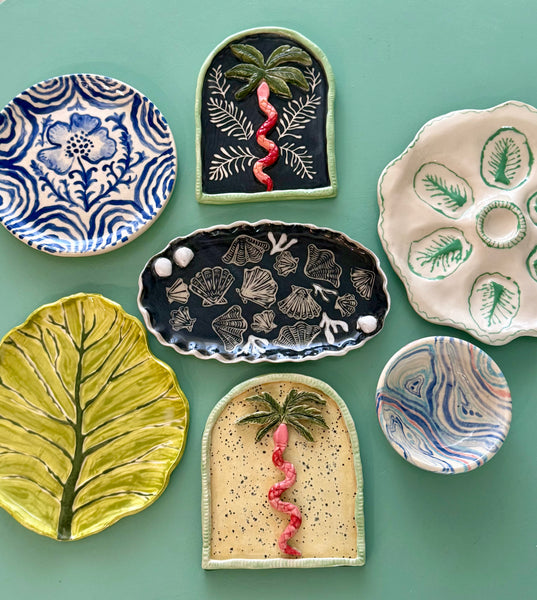 Snake Palm No.1 | Ceramic Wall Hanging