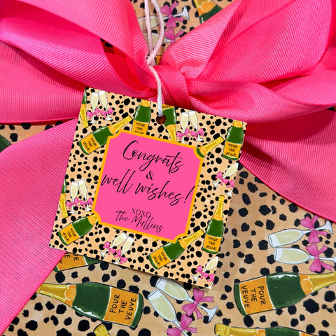Congrats & Well Wishes! Personalized gift tags