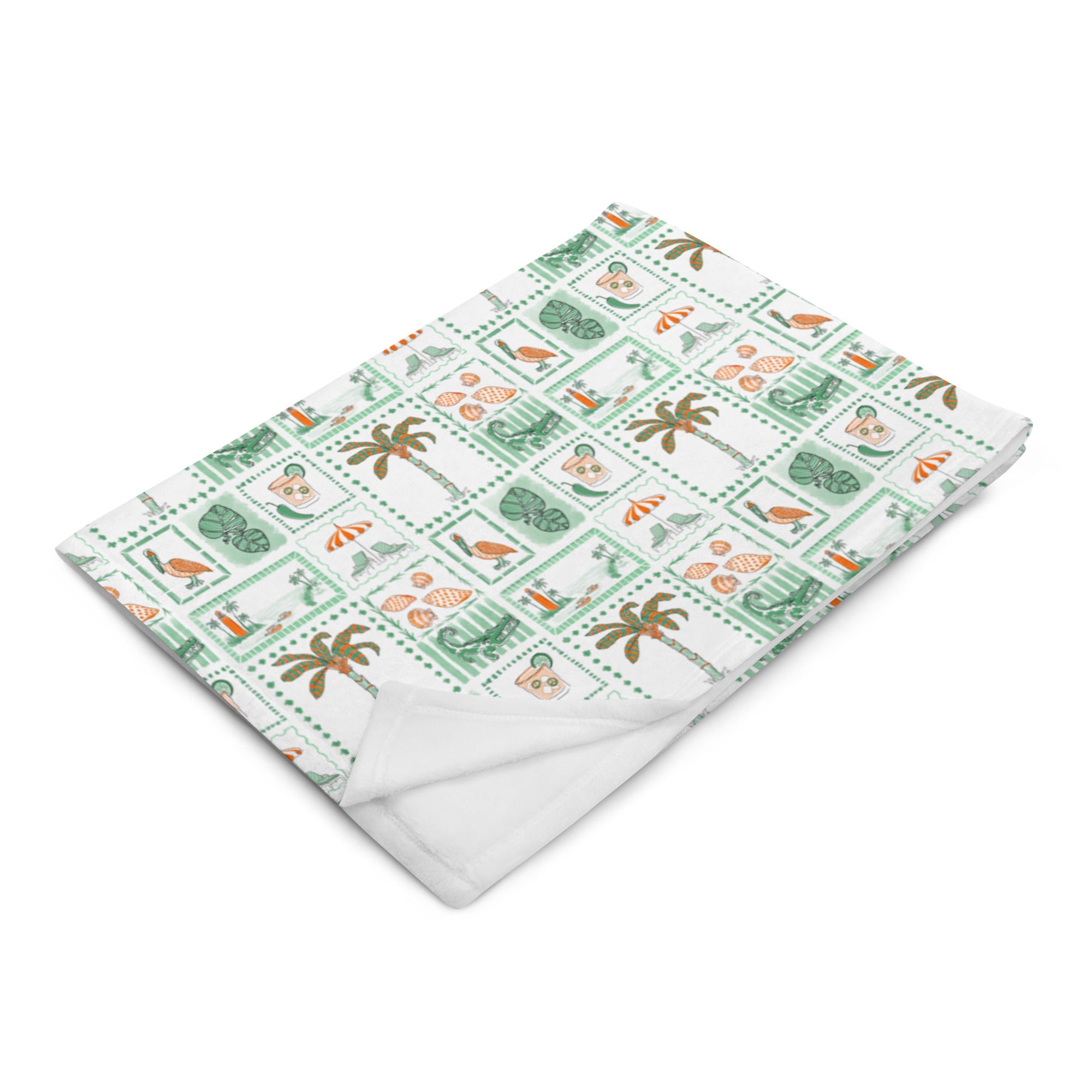 Vintage Florida Collection | Minky Throw Blanket