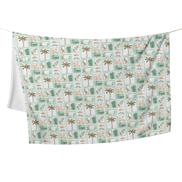 Vintage Florida Collection | Minky Throw Blanket