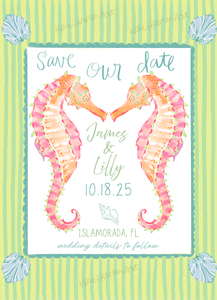 Seahorse Save The Date | Digital Download