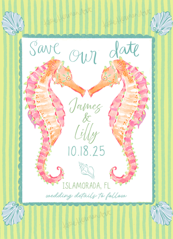 Seahorse Save The Date | Digital Download