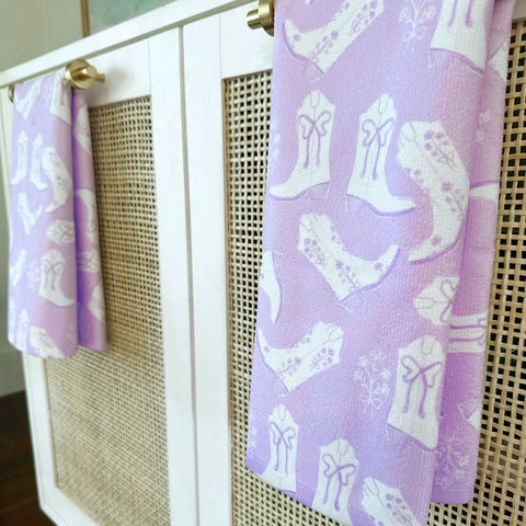 Copy of Bows, Blooms & Boots LAVENDER | Hand towels