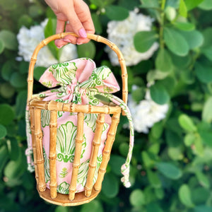 Bamboo Bucket Bag | Pink Shell-La-Vie