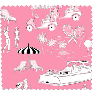 Club Toile Pink Fabric