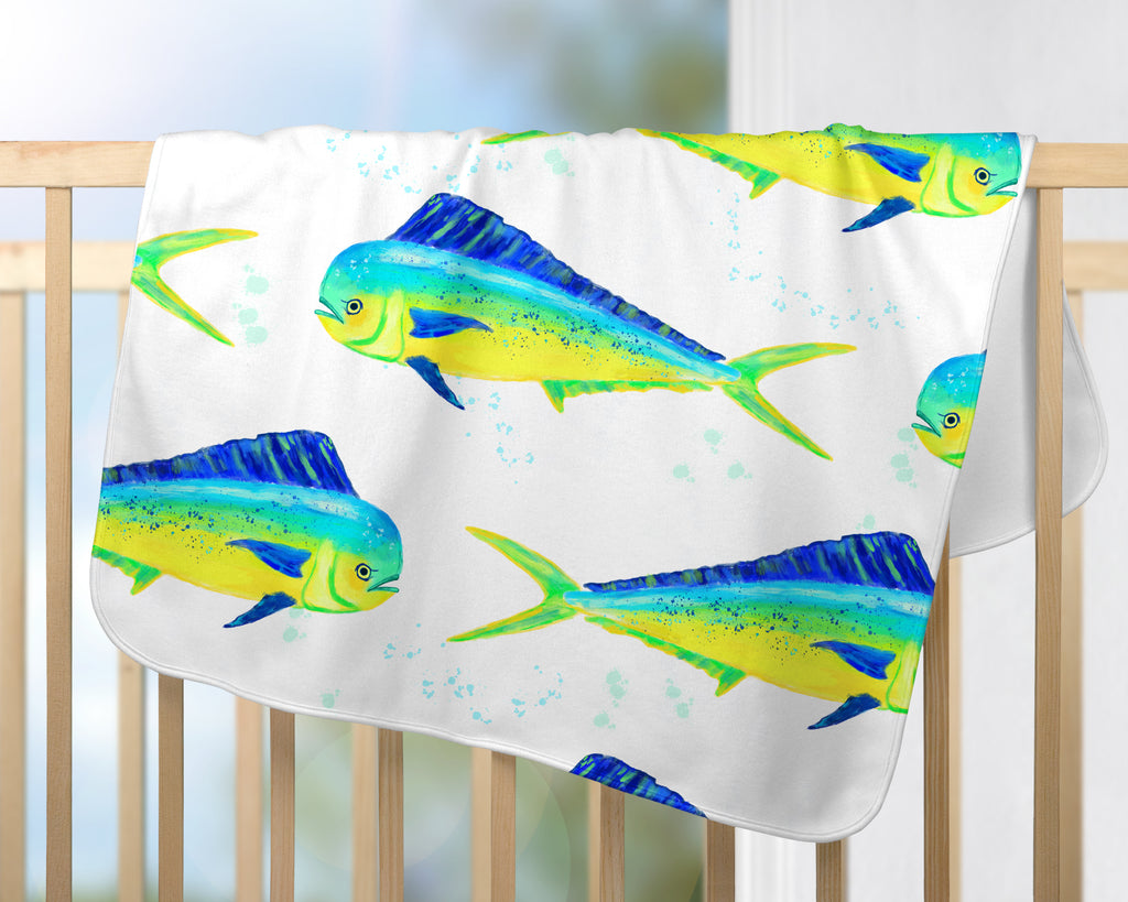Dolphin Fish Blanket – Katie Herman Art