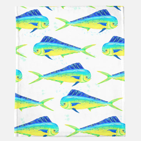 Mahi (Dolphin) Throw Blanket