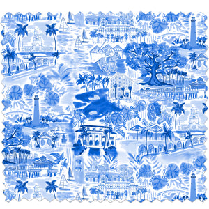 Palm Beach Blue & White Fabric