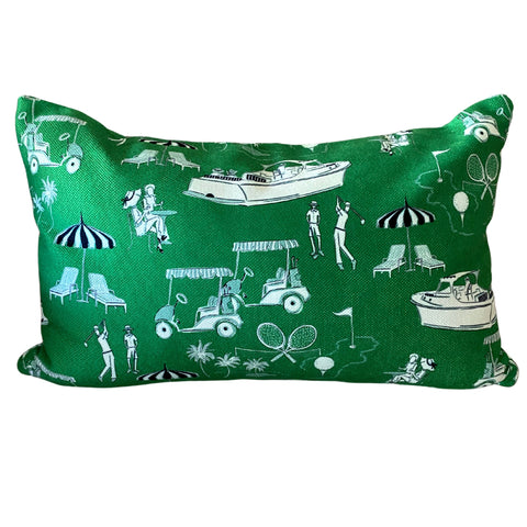 Club Toile Green | Luxe