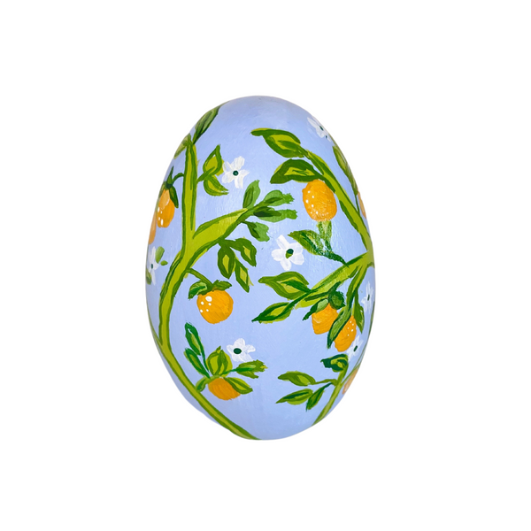 Periwinkle & Tangerine Heirloom Egg 3.5”