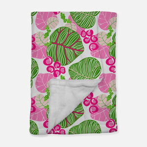 Pink and Green Sea Grape Blanket